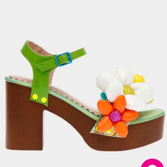 Betsy Johnson Kinslee Platform Sandals - Green Multi - Size 7.5 - NEW - Picture 6 of 15